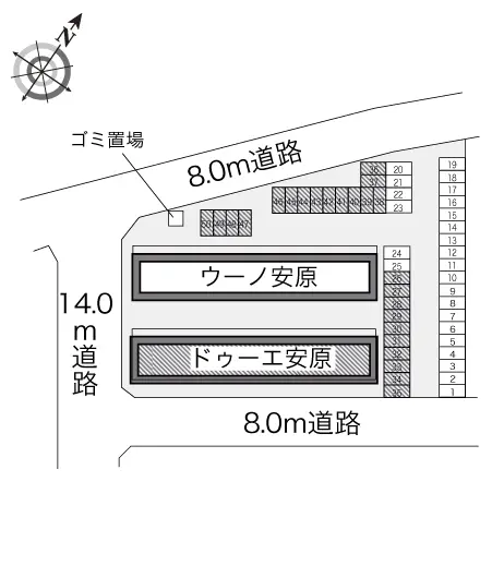 ★手数料０円★弘前市泉野１丁目　月極駐車場（LP）